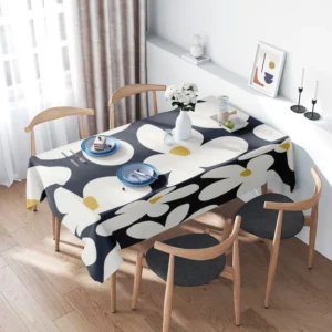 Toalha de mesa moderna com estampa de flores