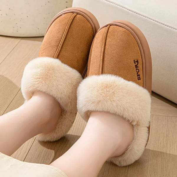 Casual chinelos macios casa feminina inverno de pelúcia - Imagem 13