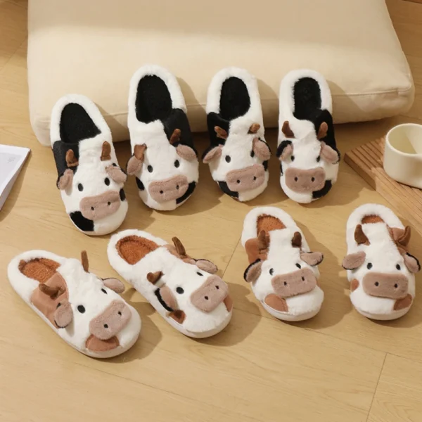 Novo inverno unisex dos desenhos animados vaca quente - Imagem 6