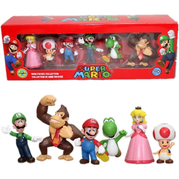 6-18 pçs/set Super Mario Bros PVC Action Figure - Imagem 5