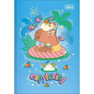 Caderno Brochura 1/4 Capa Dura Tilibra Capyclub 80fls Capivara