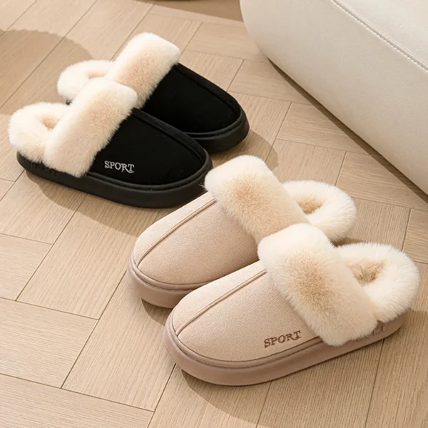 Casual chinelos macios casa feminina inverno de pelúcia - Imagem 8
