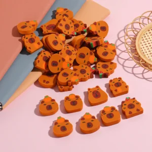 10 pçs/lote animal dos desenhos animados lápis borracha criativo
