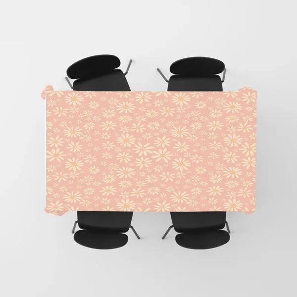 Modern Retro Tablecloth with Flower Print Perfect for Dining - Imagem 5