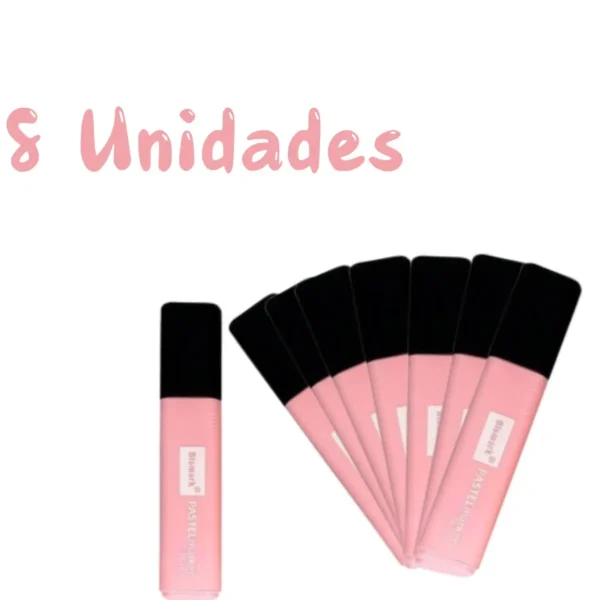 Kit 8 Marca Textos Bismark YES Rosa Pastel - Imagem 4