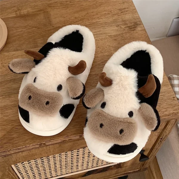 Novo inverno unisex dos desenhos animados vaca quente - Imagem 3