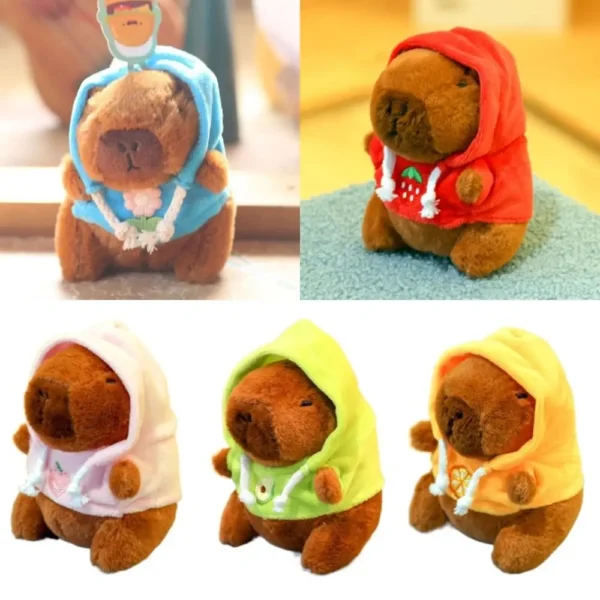 Bonito capivara brinquedo de pelúcia com capuz - Imagem 6