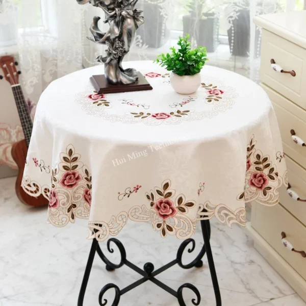 Toalha de mesa para mesa europa jardim elegante bordado - Imagem 5
