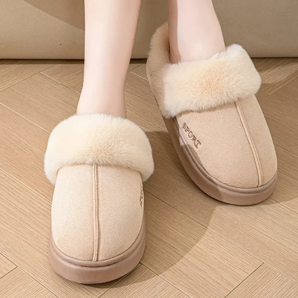 Casual chinelos macios casa feminina inverno de pelúcia - Imagem 11