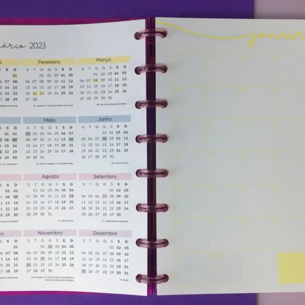 Caderno Disco Sistema Inteligente Buble A5 Rosa - Imagem 2