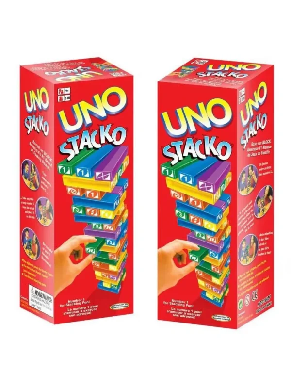 Uno stacko cartas jogos de tabuleiro entretenimento familiar