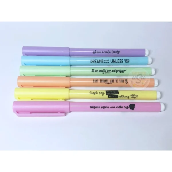 Caneta Marca Texto Pastel ou Neon 6 unidades Newpen - Imagem 3