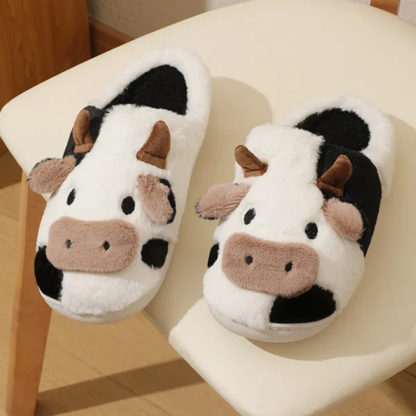 Novo inverno unisex dos desenhos animados vaca quente - Imagem 2