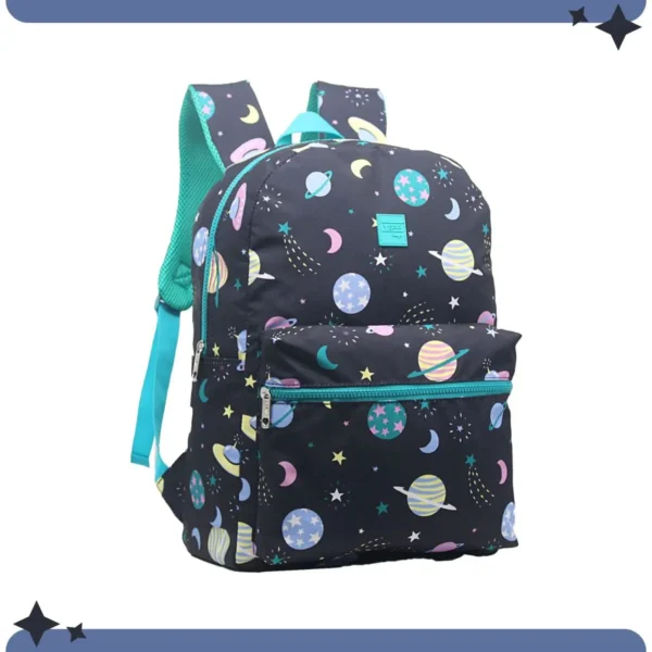 Mochila Escolar Juvenil Colegial Fundamental Médio Planetas Unissex Passeio Colorida Resistente - Imagem 5