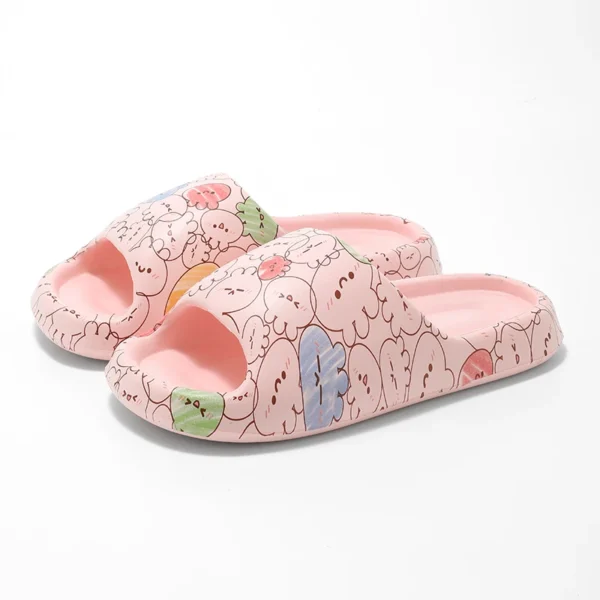 chinelos indoor ao ar livre sandálias de praia plataforma grossa verão eva não deslizamento flip flops - Imagem 2