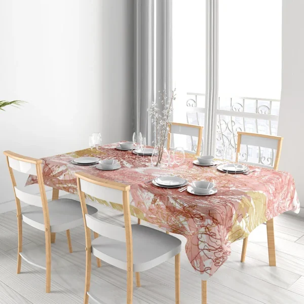 Toalha de mesa impressa abstrata moderna, decoração de sala de jantar - Imagem 3