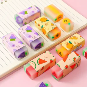 3 pçs/lote dos desenhos animados criativo fruta borracha