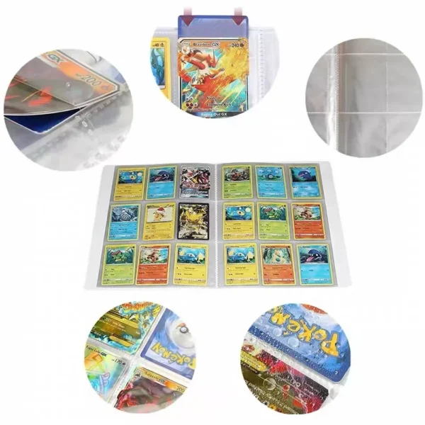 Álbum de desenhos animados 432/240 pçs cartão livro protetor gengar charmander - Imagem 10