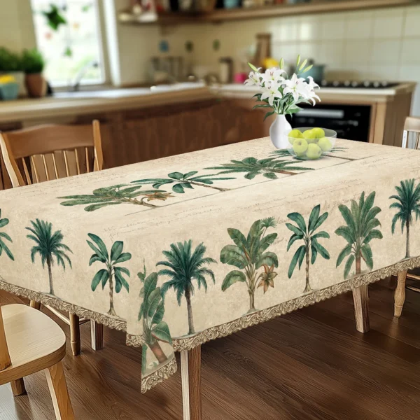 1pc toalha de mesa de palmeira tropical - Imagem 4