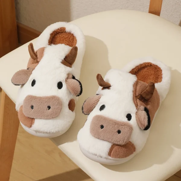 Novo inverno unisex dos desenhos animados vaca quente - Imagem 4