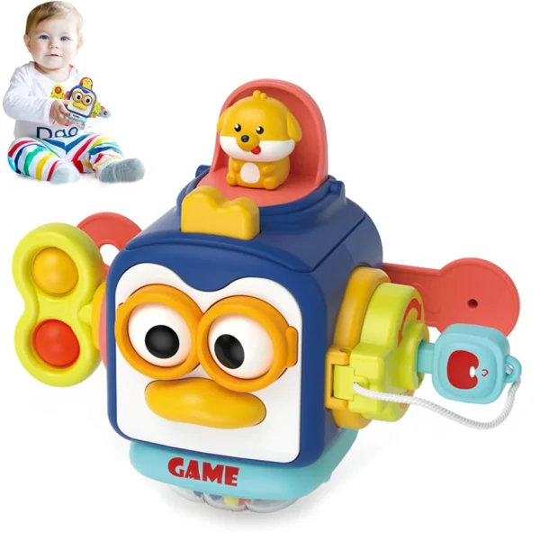 Brinquedos Montessori Activities Busy Cube,Brinquedos Sensoriais para Crianças,Brinquedos Educativos para Aprendizagem
