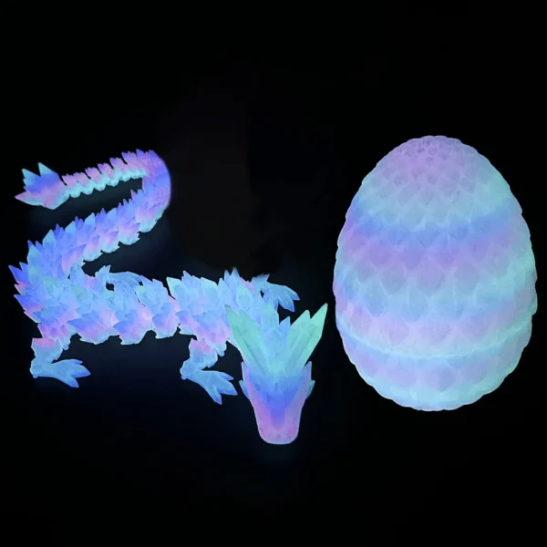3d impresso dragão rotativo conectado dragão de cristal ocidental - Imagem 13