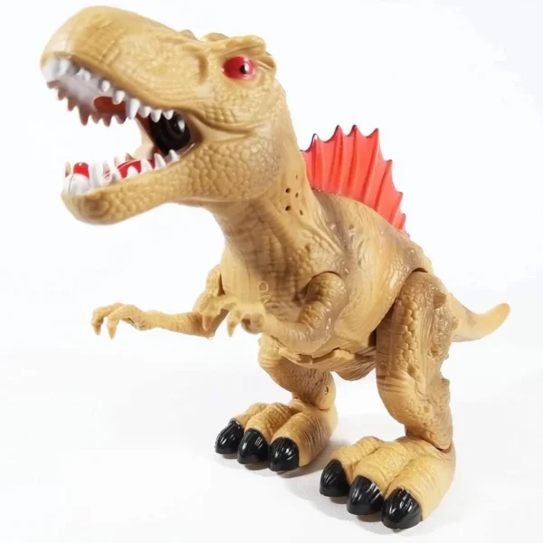 Brinquedo Dinossauro Rex Com Luzes Led Som Anda Solta Vapor - Imagem 3