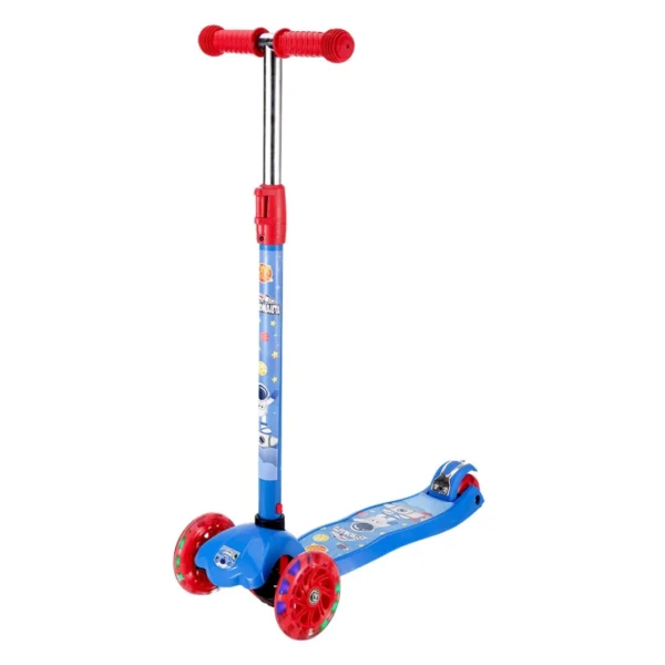 Patinete Astronauta Radical Trinete 3 Rodas Infantil com Luzes Led DM Toys - Imagem 2