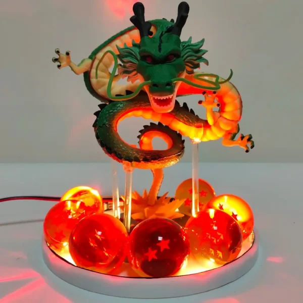 Dragon ball z shenron anime figuras de ação super saiyan brinquedos bolas de cristal controle remoto shenlong pvc dbz crianças presente coleção - Imagem 2