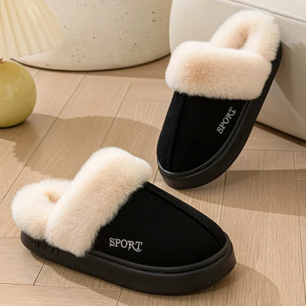 Casual chinelos macios casa feminina inverno de pelúcia - Imagem 18