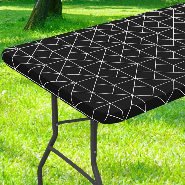 Kitinjoy retângulo capa de mesa 30x72 polegada elástica à prova de água - Imagem 2