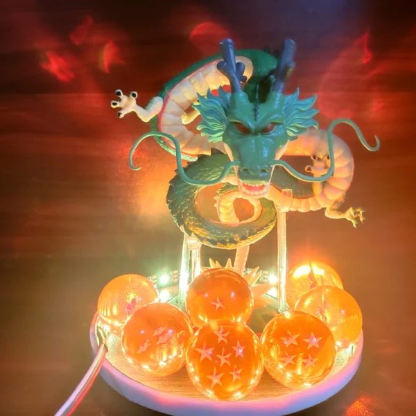 Dragon ball z shenron anime figuras de ação super saiyan brinquedos bolas de cristal controle remoto shenlong pvc dbz crianças presente coleção - Imagem 5
