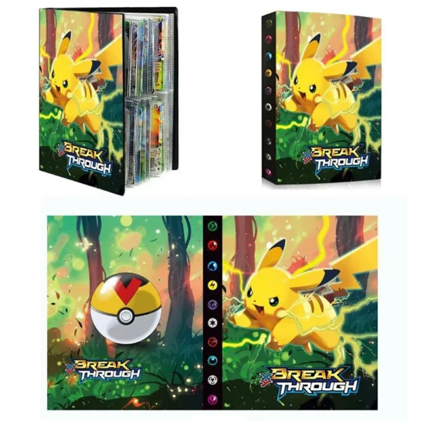 Álbum de desenhos animados 432/240 pçs cartão livro protetor gengar charmander - Imagem 13