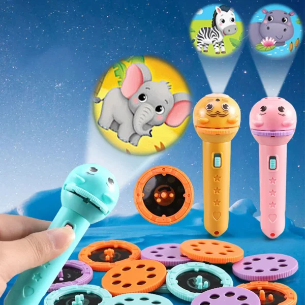 Novidade infantil pequeno brinquedo lanterna de projeção luminosa - Imagem 2