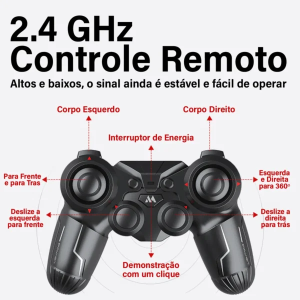 Carrinho De Controle Remoto Inteligente Rápido 360° Brinquedo Inteligente - Imagem 5