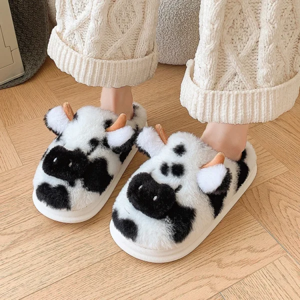 chinelos macios, desenhos animados vaca designer - Imagem 9