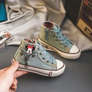 Disney mickey mouse lona sapatos casuais crianças meninos