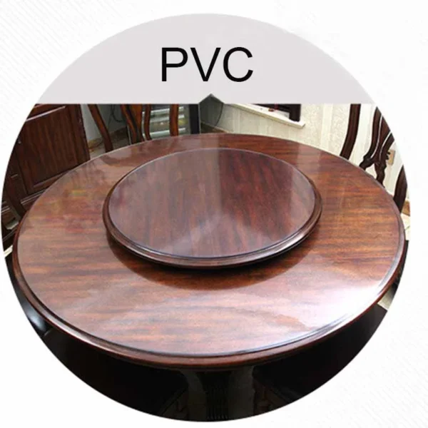 PVC Rodada Toalha De Mesa Transparente, Impermeável - Imagem 3