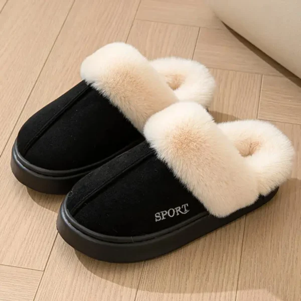 Casual chinelos macios casa feminina inverno de pelúcia - Imagem 6