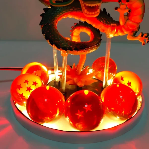 Dragon ball z shenron anime figuras de ação super saiyan brinquedos bolas de cristal controle remoto shenlong pvc dbz crianças presente coleção - Imagem 3