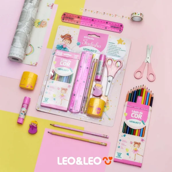 Kit Escolar 8 Peças Fadinha - Imagem 2
