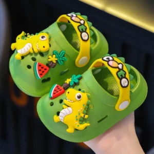 chinelos crianças sandálias macio anti-skid dos desenhos animados dinossauro diy