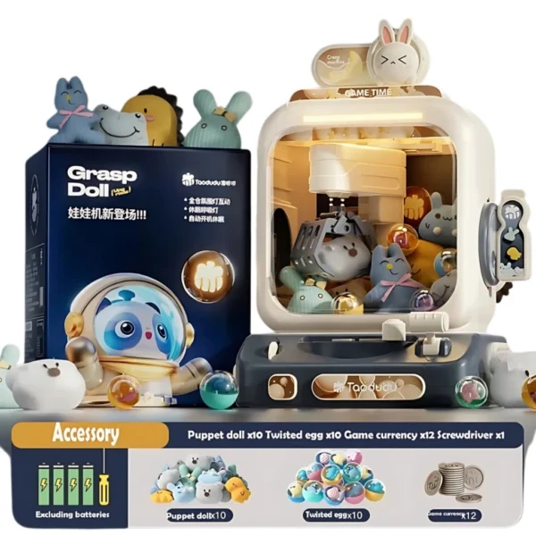 Mini Garra Brinquedo Infantil - Máquina de Grua para Pegar Ursinho - Imagem 4