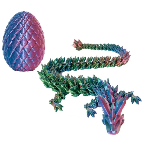 3d impresso dragão rotativo conectado dragão de cristal ocidental - Imagem 8