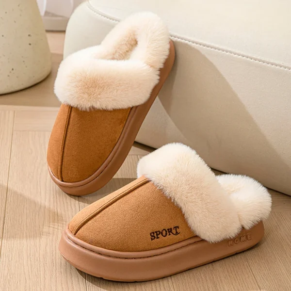 Casual chinelos macios casa feminina inverno de pelúcia - Imagem 14