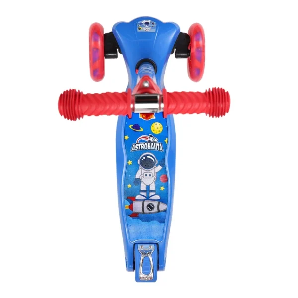 Patinete Astronauta Radical Trinete 3 Rodas Infantil com Luzes Led DM Toys - Imagem 3