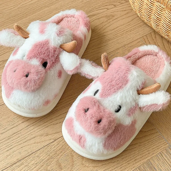 chinelos macios, desenhos animados vaca designer - Imagem 5
