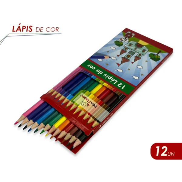 Lápis de Cor com 12 Cores - Imagem 3