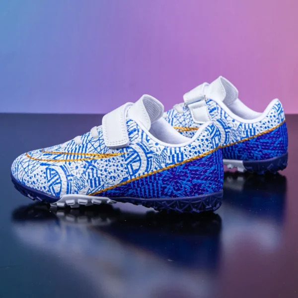 chuteiras antiderrapante crianças botas de campo de futebol - Imagem 6