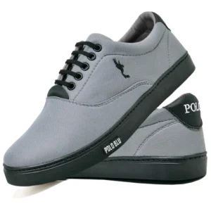 Tenis Sapatenis Cano Baixo Masculino Social Moderno Cinza / Preto ddo 37 ao 46.